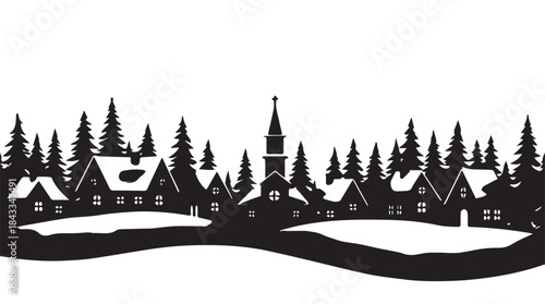 Christmas, Holiday market ambiance fills the air with festive lights and merry christmas, Landscapes decorated christmas tree