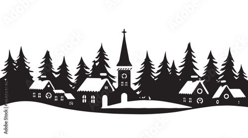 Christmas, Holiday market ambiance fills the air with festive lights and merry christmas, Landscapes decorated christmas tree