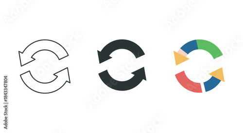 Circular arrows symbolizing cycle and renewal