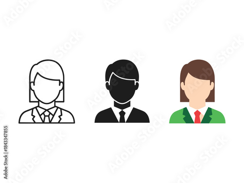 Group of business people illustrated