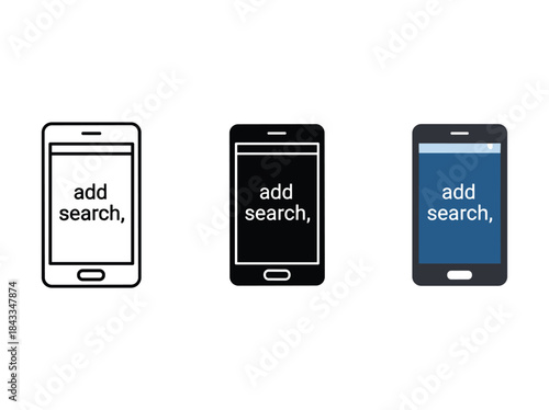 Mobile phone search functionality illustration