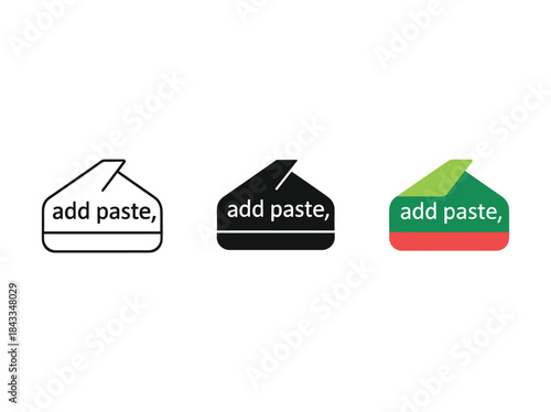 Add paste icon set with various color schemes