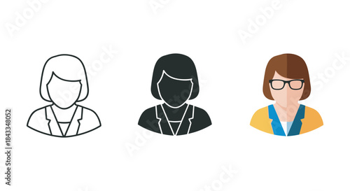 Diverse women avatars representing different styles