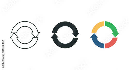 Circular arrows symbolizing cycle and renewal