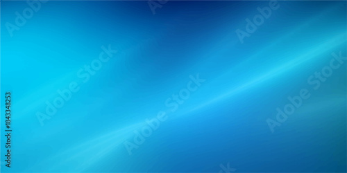 Blue abstract background design with soft light rays and motion wave lines creating a digital water texture