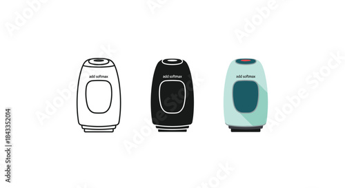 Three modern humidifier designs in different colors