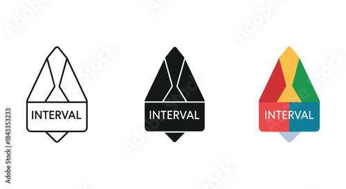 Interval logo design variations