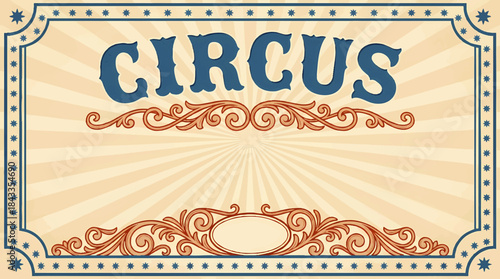 Retro Circus Tent Sign Vintage Entertainment Poster Design
