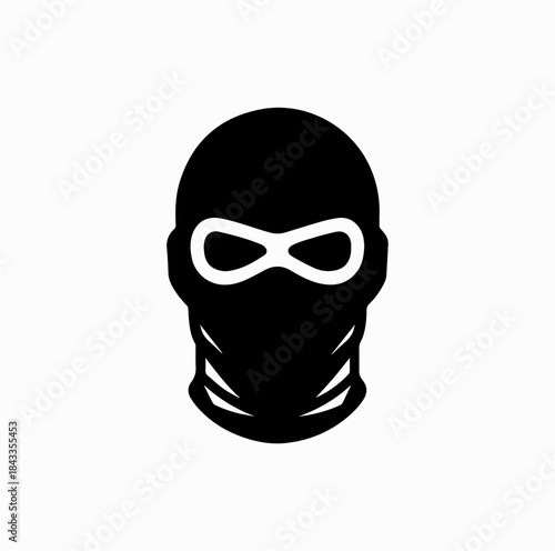 Balaclava Ski Mask Silhouette Icon Vector