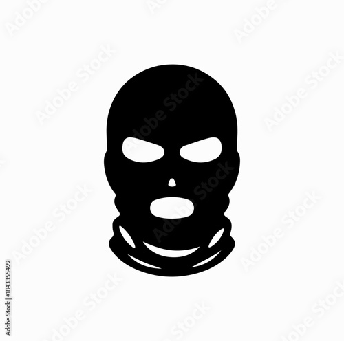 Balaclava Ski Mask Silhouette Icon Vector