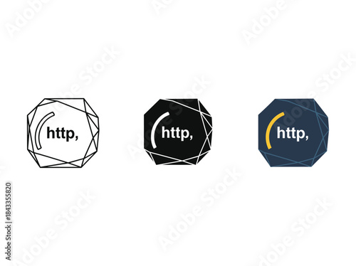 Http logo variations on white background