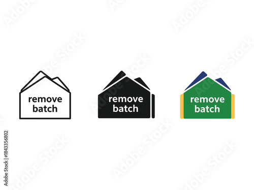 Remove batch icon set in various colors