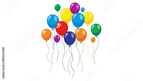 Colorful Balloons Floating in Air