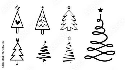 Festive Christmas Tree Vector Illustration with Ornaments and Lights