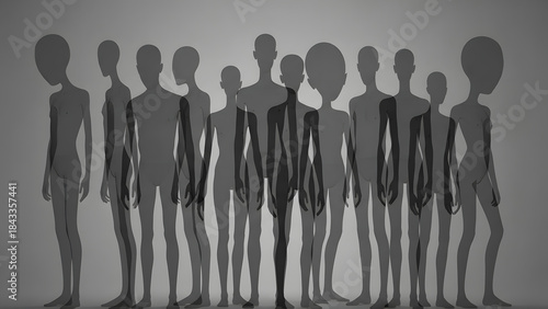 Overlayed Body Ideals. Perfect for: Mental health visuals, teen education