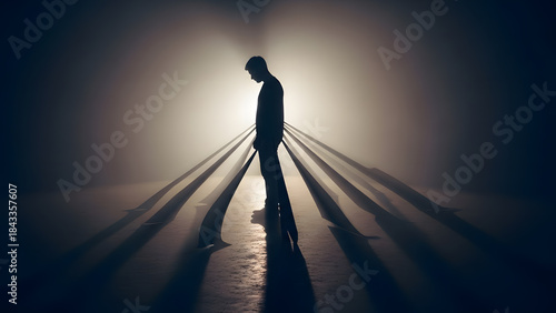 Shadows of Self. Perfect for: Body image awareness, mental health campaigns, emotional wellness visuals