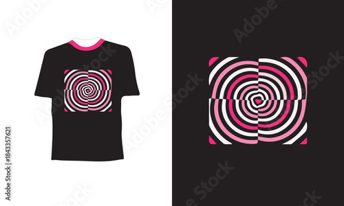 Abstract geometric design of a marshmallow for t-shirts, isolated on a white background