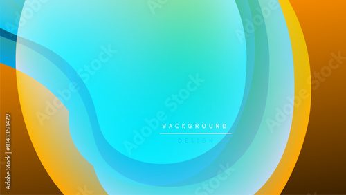 Abstract gradients blend, creating flowing shapes. Vibrant turquoise transitions to warm orange hues. Minimalist design, modern aesthetic.