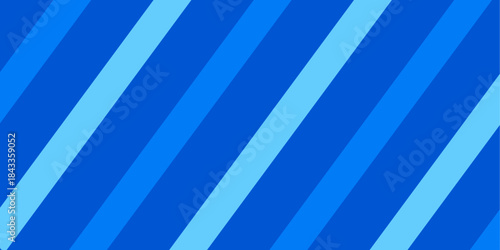 Striped background with diagonal straight blue dark and blue light colour combination stripes. Background stripes nautical or beach vibes colour editable in vector printable