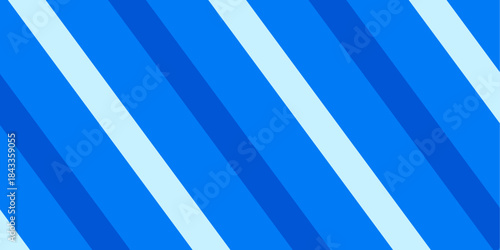 Striped background with diagonal straight blue gradation colour combination stripes. Background stripes nautical or beach vibes colour editable in vector printable