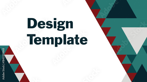 Triangle Geometrical Element Design for Presentation, Landing page, Vlog cover or insert, Business, education and sport theme background