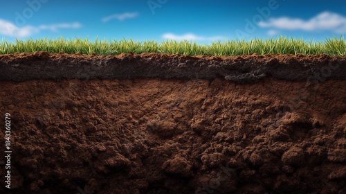 Wallpaper Mural A close up of a dirt field with a blue sky in the background Torontodigital.ca