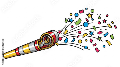 Colorful Party Horn Blowing Confetti