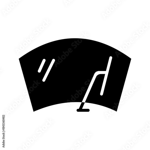 Car wiper icon. vector for vehicle windshield wipers, clear visibility, and adverse weather. black design isolated on white background. safety, and service illustrations.