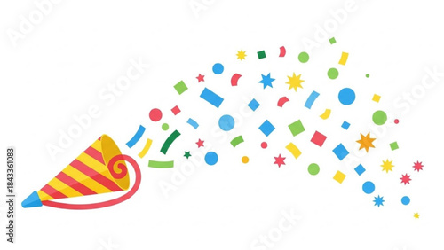 Colorful Party Horn Blowing Confetti
