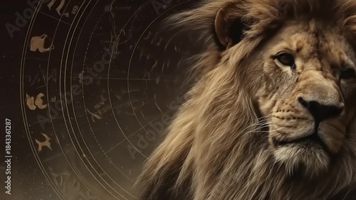 Majestic lion portrait close up of a regal animal with soft lighting