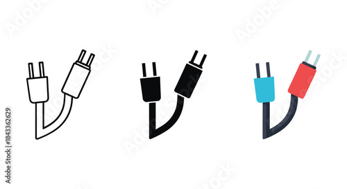 Different types of electrical plugs and sockets