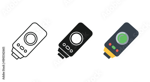 Vape pen icons in various styles
