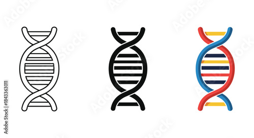 Dna double helix structure illustration