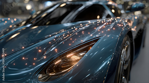 Luxury car detail with bokeh