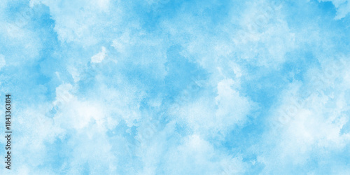 Blue watercolor vector background, smooth cloudy sky blue background with bright vignette studio banner. Light blue background with watercolor. Classic hand painted Blue watercolor background, 
