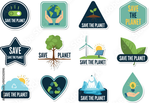 Eco-Friendly Stickers for Earth Day Promoting Sustainability and Conservation