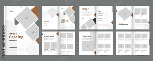Creative product catalogue layout, professional catalog design template