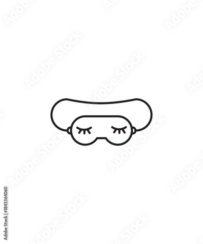 sleeping mask icon, vector best line icon.