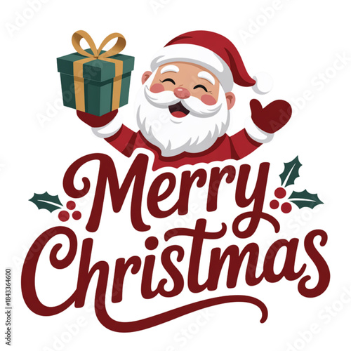 christmas card with santa claus