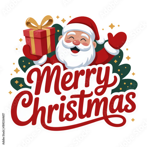 christmas card with santa claus