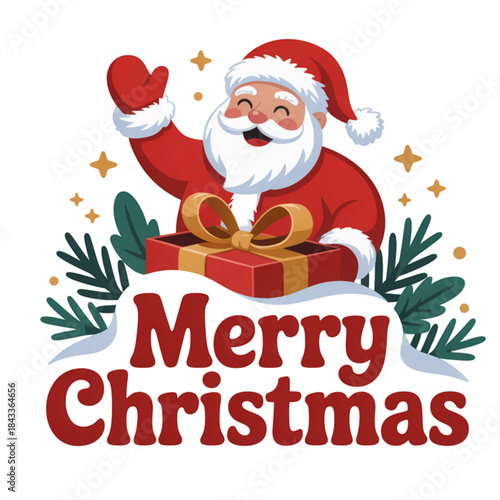 christmas card with santa claus