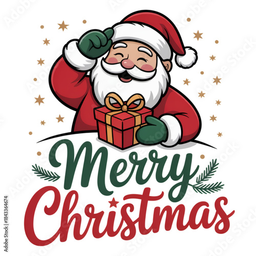 christmas card with santa claus