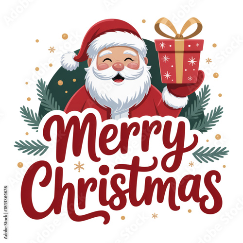 christmas card with santa claus