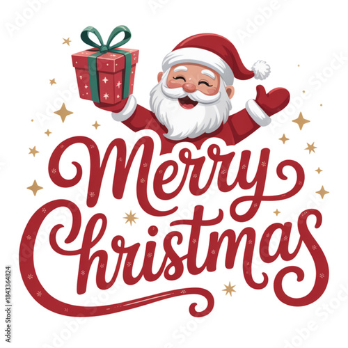 christmas card with santa claus