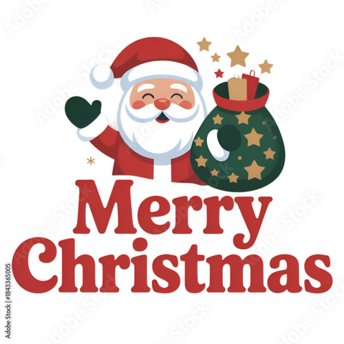 santa claus with christmas tree