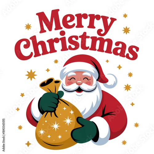 christmas card with santa claus