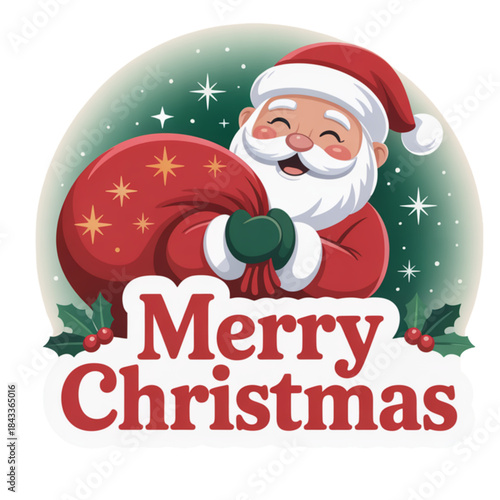 christmas card with santa claus