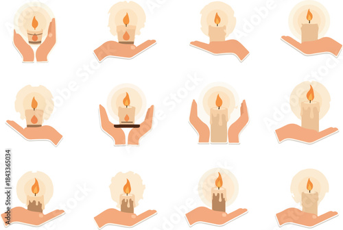 Hands Holding Candles A Symbol of Hope and Guidance