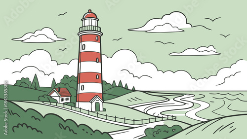 lighthouse--red-and-white-striped-tower--coastal-l [Converted].eps