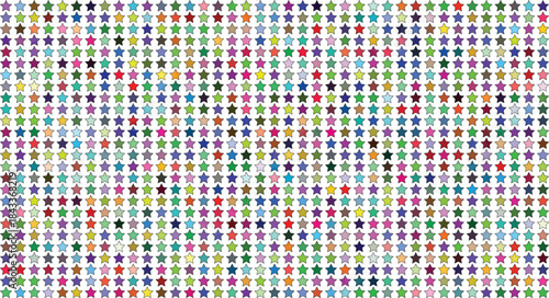 Vibrant and diverse array of small, multi-colored stars forming a captivating mosaic pattern, perfect for backgrounds, digital art, or decorative designs